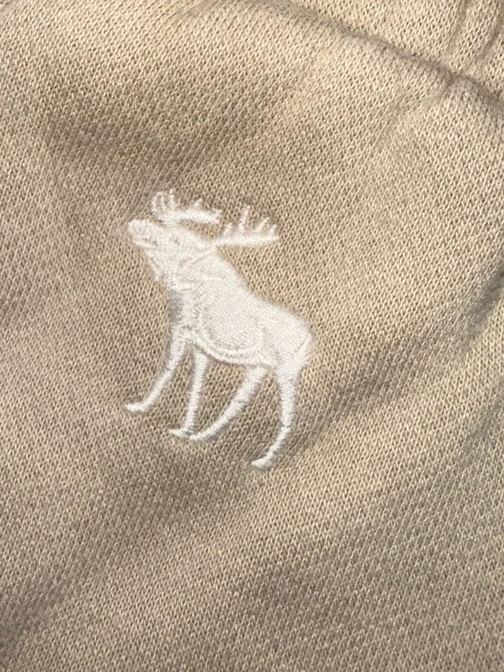 Abercrombie & Fitch Women’s Khaki / Tan Drawstring Fleece Joggers XS - Picture 4 of 9